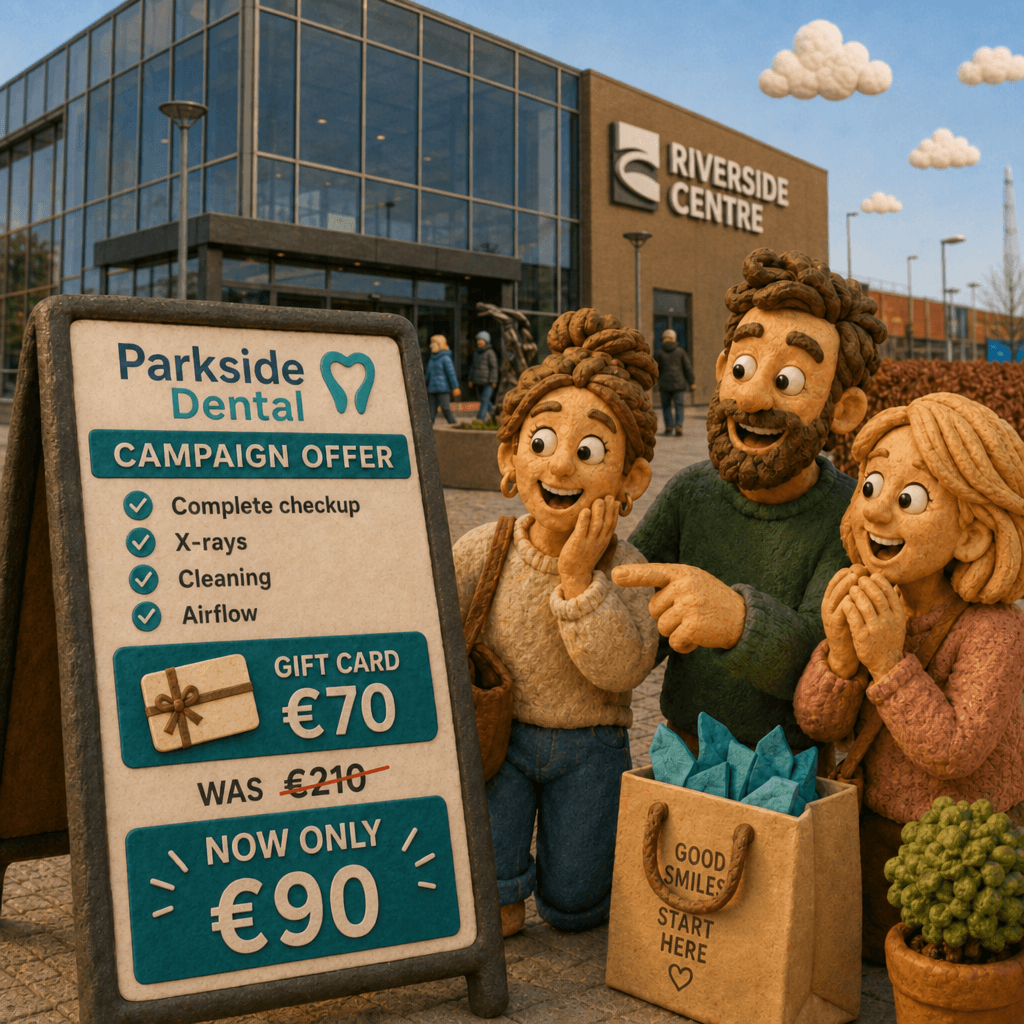 Parkside Dental claymation outdoor ad