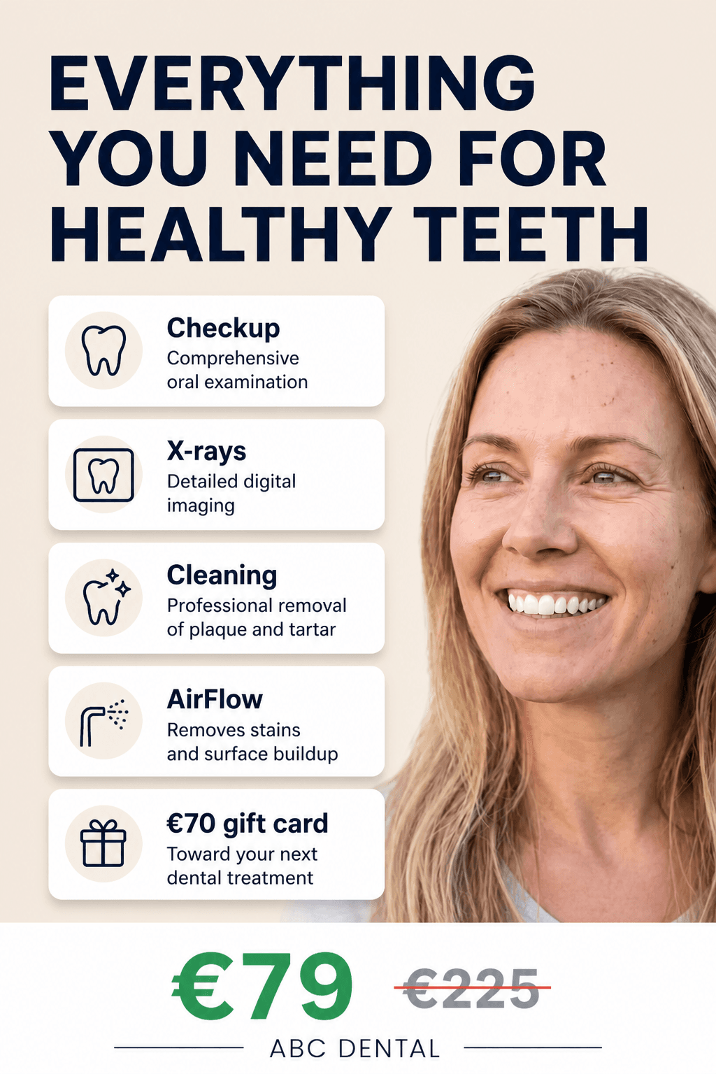 ABC Dental healthy teeth offer cards